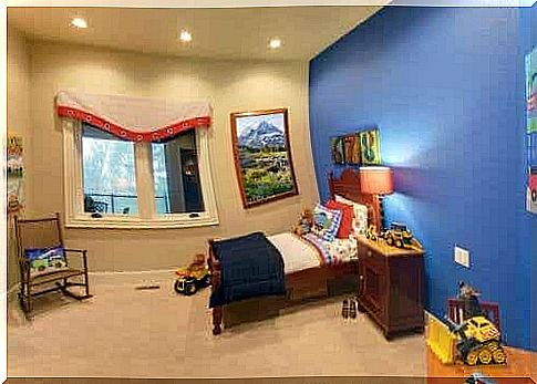 A children's room has several different uses.