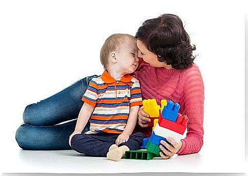 best games: mom and son play with lego