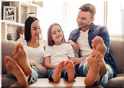 Family on the couch