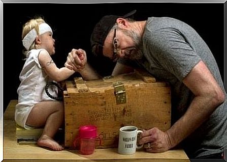 Father and daughter break arm