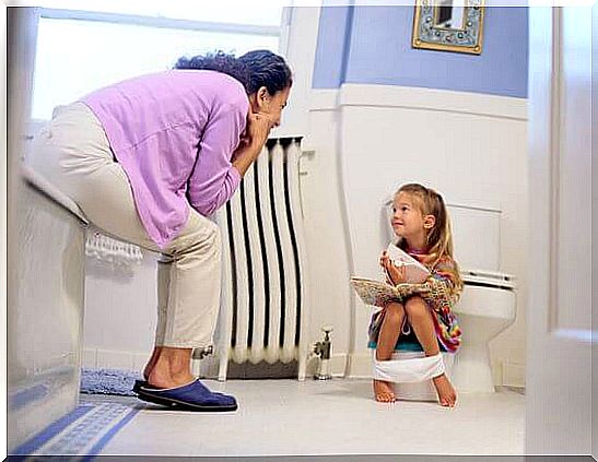 Children try their hand at toilet training