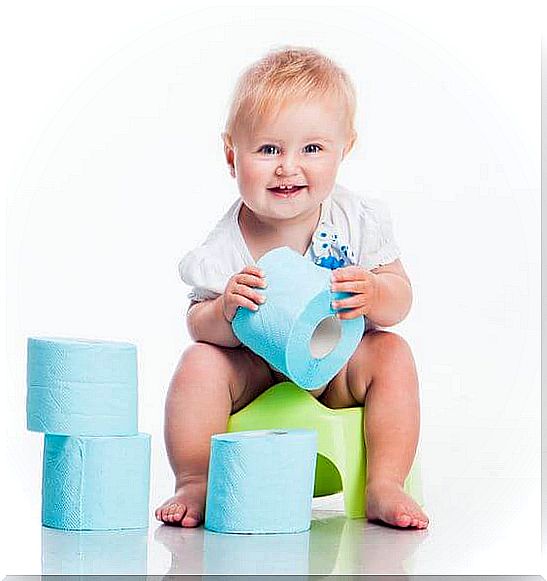 Toddler on potty