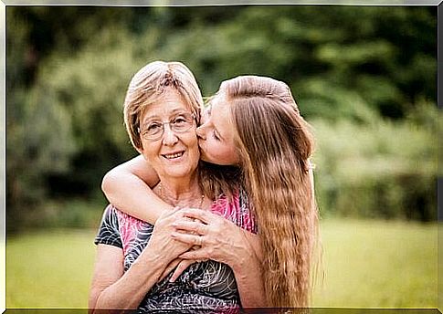 Girl with grandmother