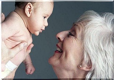 Grandmother with baby